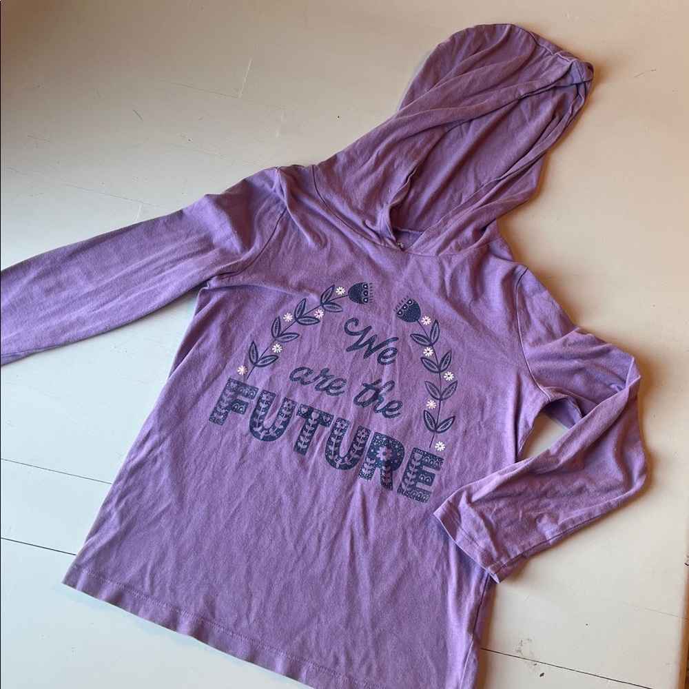 Purple Hoodie with 'We are the Future' Print